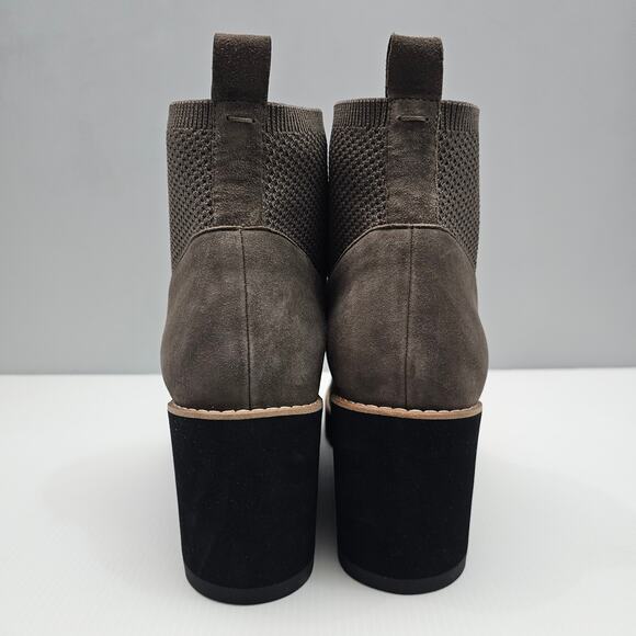 NEW Eileen Fisher Quill Ankle Bootie Womens 11 Rye Brown Knit Wedge Platform - Picture 7 of 13